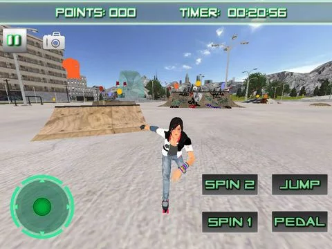Изображение игры: Roller Skating 3D Free Skate Action Board Game