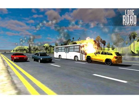 Изображение игры: Long Road Traffic Racing