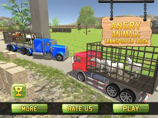 Изображение игры: Farm & Zoo Angry Animals Transporter Truck Driving