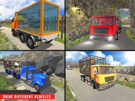 Изображение игры: Farm & Zoo Angry Animals Transporter Truck Driving