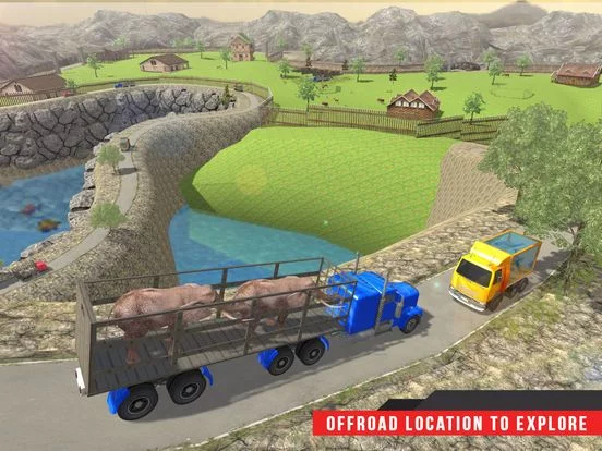 Изображение игры: Farm & Zoo Angry Animals Transporter Truck Driving
