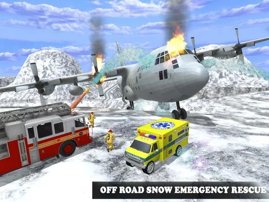 Изображение игры: Rescue Run: Offroad Snow Emergency Heroes