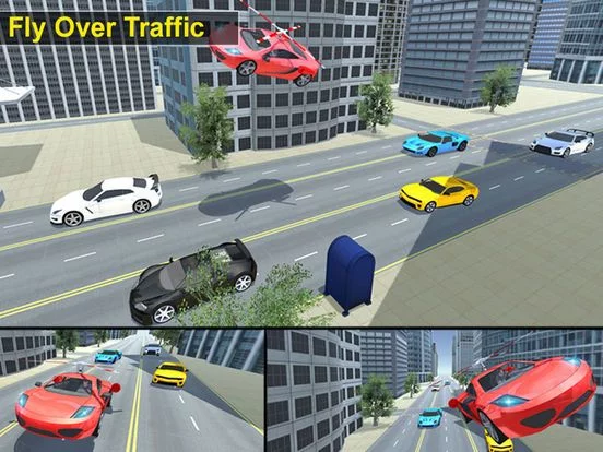 Изображение игры: Flying Helicopter Car: Futuristic Autopilot Flight