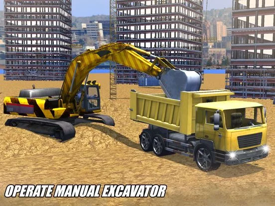 Изображение игры: City Construction Excavator Crane & Truck Driving