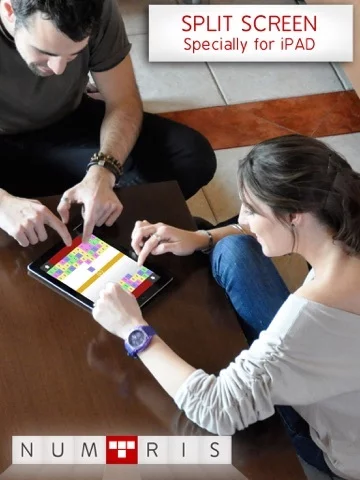 Изображение игры: Numtris: best addicting logic number game with cool multiplayer split screen mode to play between two good friends. Including simple but challenging numeric puzzle mini games to improve your math skil