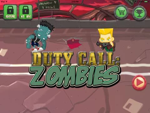 Изображение игры: Duty Call: Zombies FREE