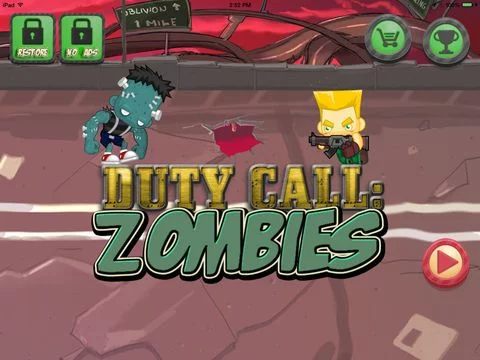 Изображение игры: Duty Call: Zombies FREE