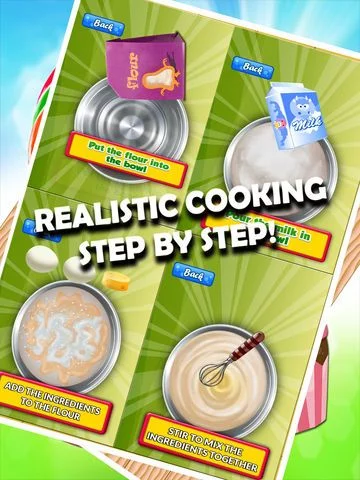 Изображение игры: Bakery Food Diner - Bake & Make Cakes Pizza Pancakes & Lollipops - Free Cooking Games For Kids