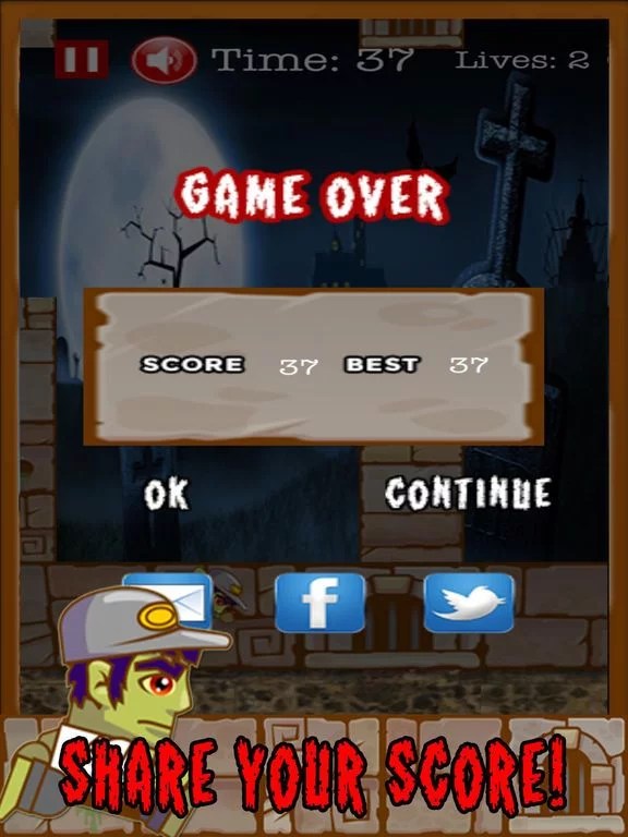 Изображение игры: Super Flying Zombie Man