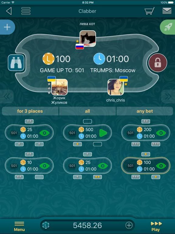 Изображение игры: Clabber LiveGames