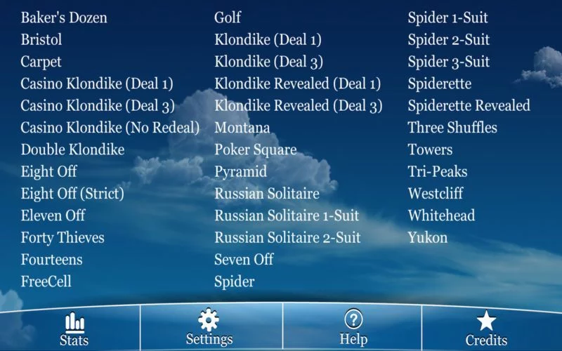 Изображение игры: Eric's All-in-1 Solitaire