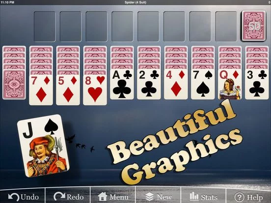 Изображение игры: Eric's Spider Solitaire HD