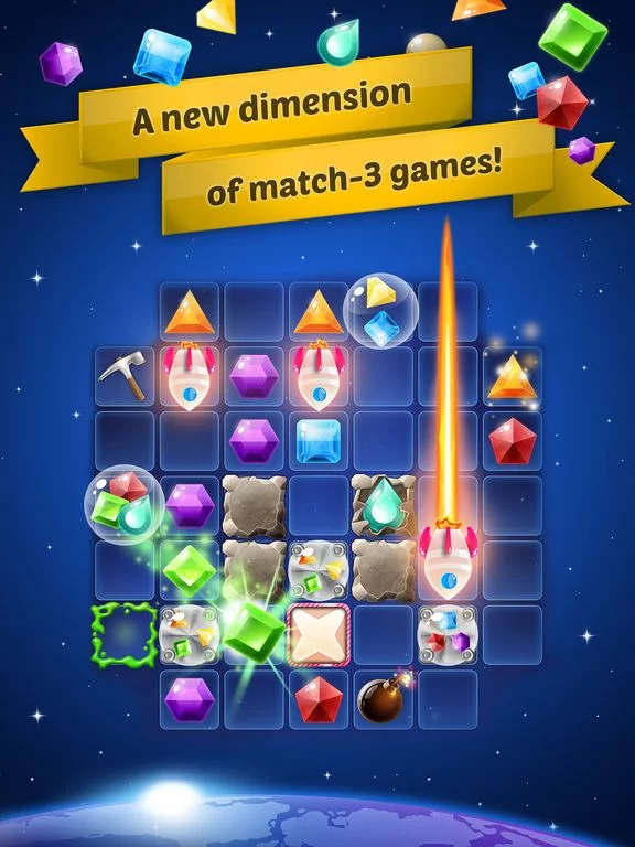Изображение игры: Jewel Galaxy: Gem Match Puzzle