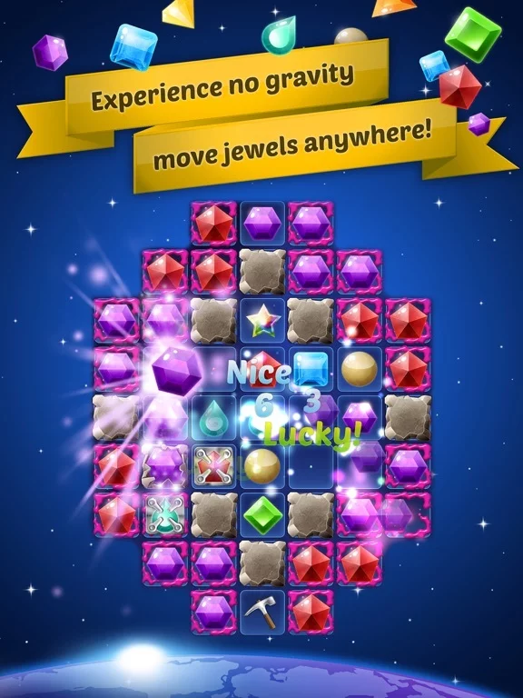 Изображение игры: Jewel Galaxy: Gem Match Puzzle