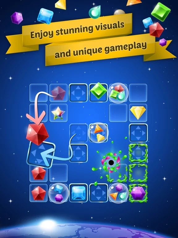 Изображение игры: Jewel Galaxy: Gem Match Puzzle