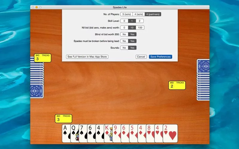 Изображение игры: Spades Lite