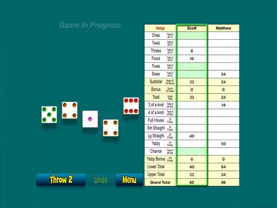 Изображение игры: Yatzy for iPad