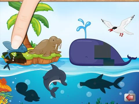 Изображение игры: Aquatic Animals - An educational Ocean puzzle for toddlers and kids