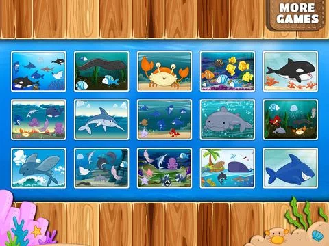 Изображение игры: Aquatic Animals - An educational Ocean puzzle for toddlers and kids