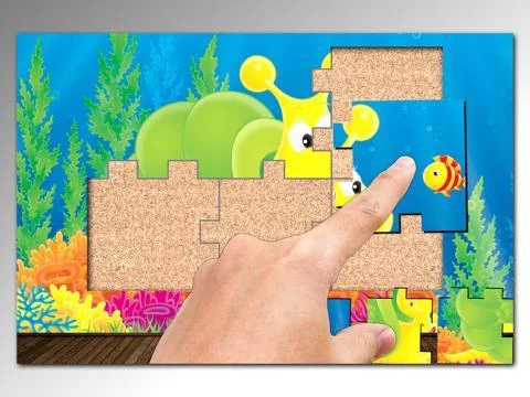 Изображение игры: An ocean puzzle for toddlers