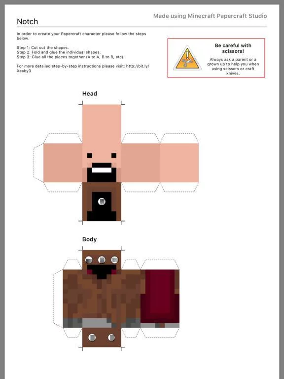 Изображение игры: Minecraft: Papercraft Studio