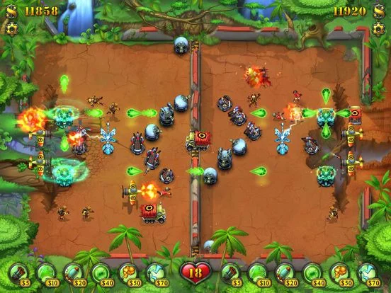 Изображение игры: Fieldrunners for iPad