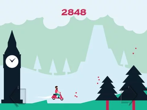 Изображение игры: Scooter Rush - Uphill Climbing Bike Race