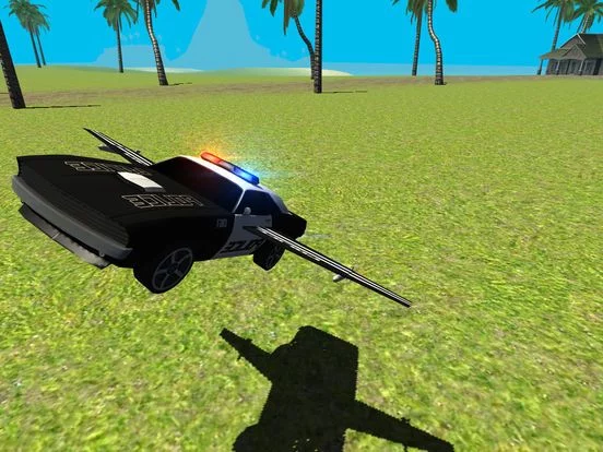 Изображение игры: Flying Police Car Driving Simulator Free: Criminal Craft Chase