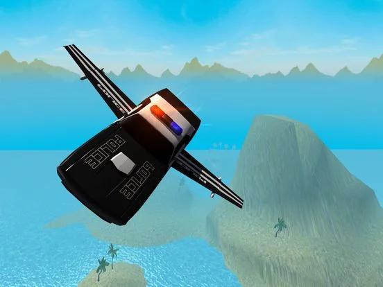 Изображение игры: Flying Police Car Driving Simulator Free: Criminal Craft Chase