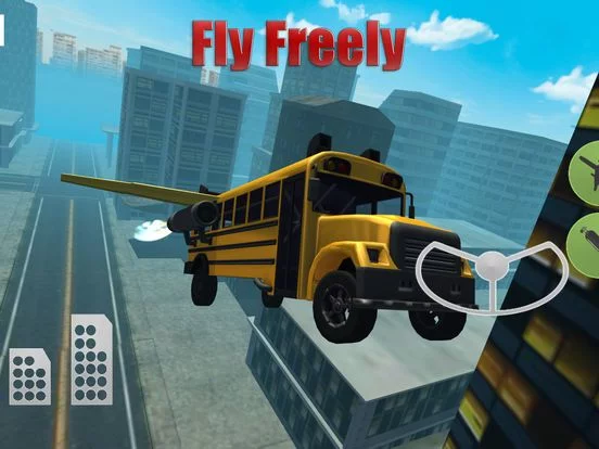 Изображение игры: Flying Car Simulator 3D: Stunt Bus