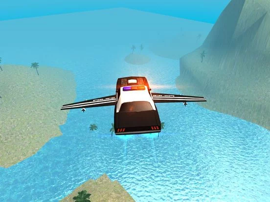 Изображение игры: Flying Police Car Driving Simulator Free: Criminal Craft Chase