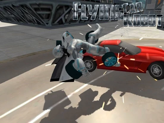 Изображение игры: Flying Car Robot Flight Drive Simulator Game 2017