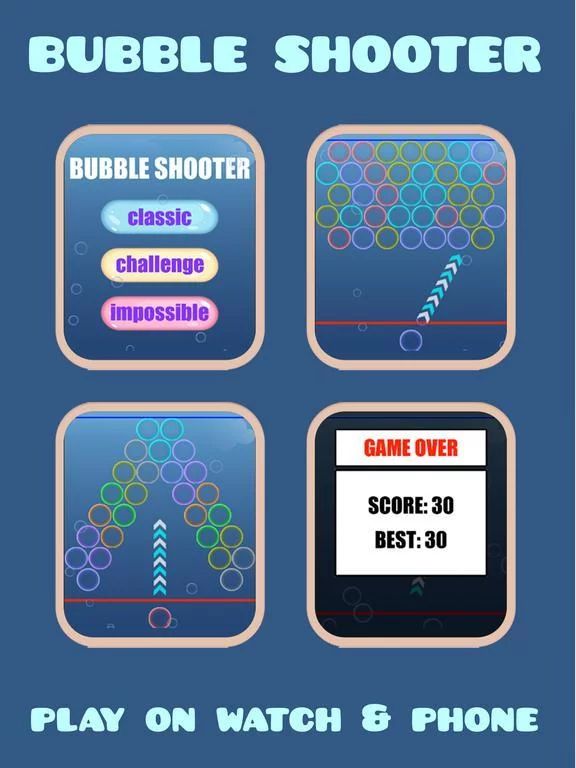 Изображение игры: Bubble Shooter (Watch & Phone)