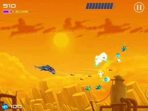 Изображение игры: JAM: Jets Aliens Missiles