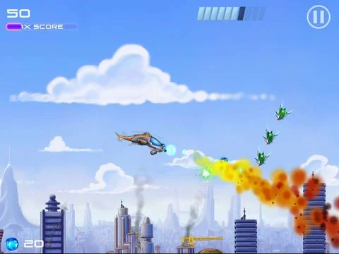 Изображение игры: JAM: Jets Aliens Missiles