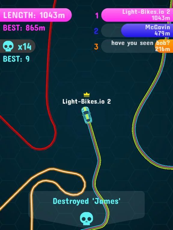 Изображение игры: Light-Bikes.io 2