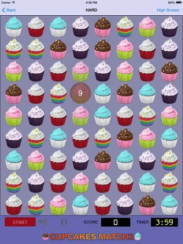 Изображение игры: Cupcakes Match 3