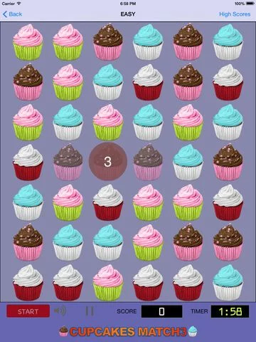 Изображение игры: Cupcakes Match 3