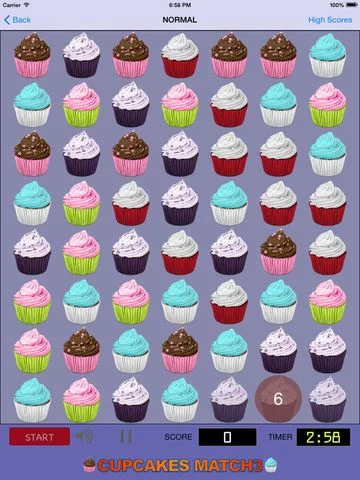Изображение игры: Cupcakes Match 3