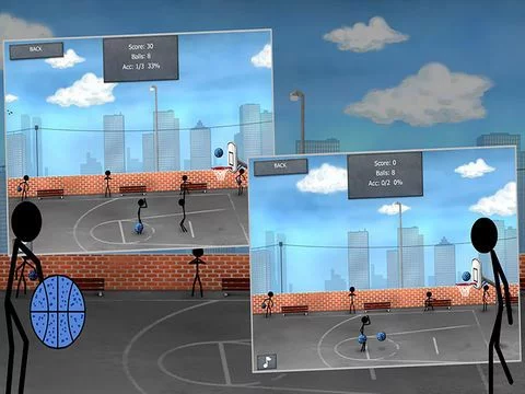 Изображение игры: Stickman Street Basketball