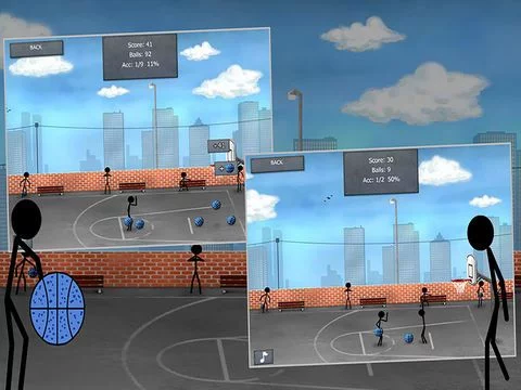 Изображение игры: Stickman Street Basketball