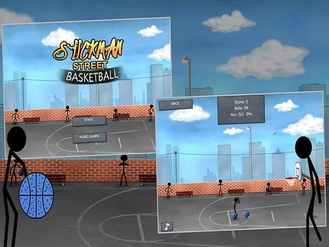 Изображение игры: Stickman Street Basketball