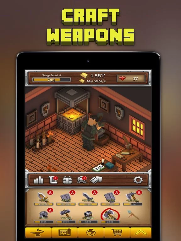 Изображение игры: ForgeCraft - Idle Tycoon