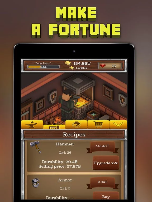 Изображение игры: ForgeCraft - Idle Tycoon