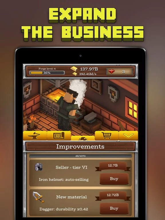 Изображение игры: ForgeCraft - Idle Tycoon