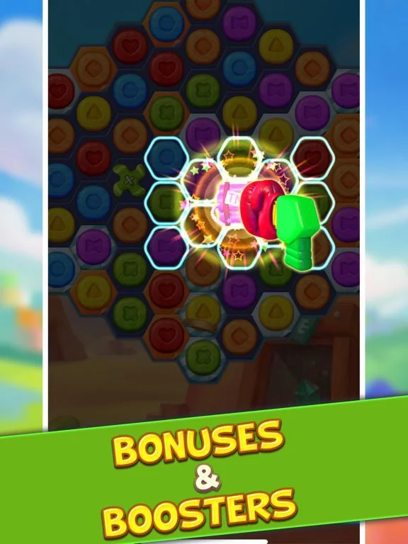 Изображение игры: Toy Party: Match 3 Hexa Blast!