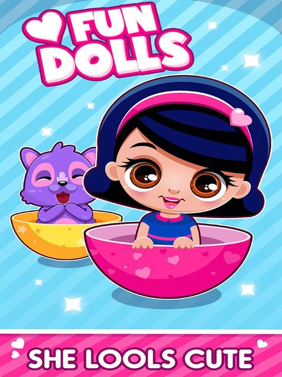 Изображение игры: Cute Dolls Surprise Eggs
