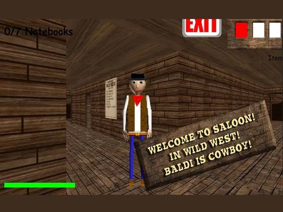 Изображение игры: Sheriff Baldi in Wild West
