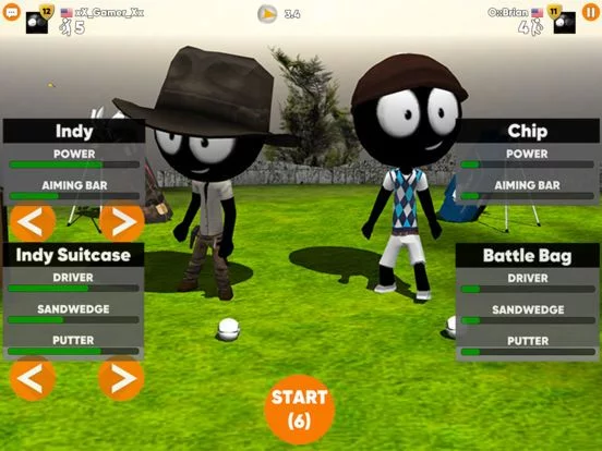 Изображение игры: Stickman Cross Golf Battle