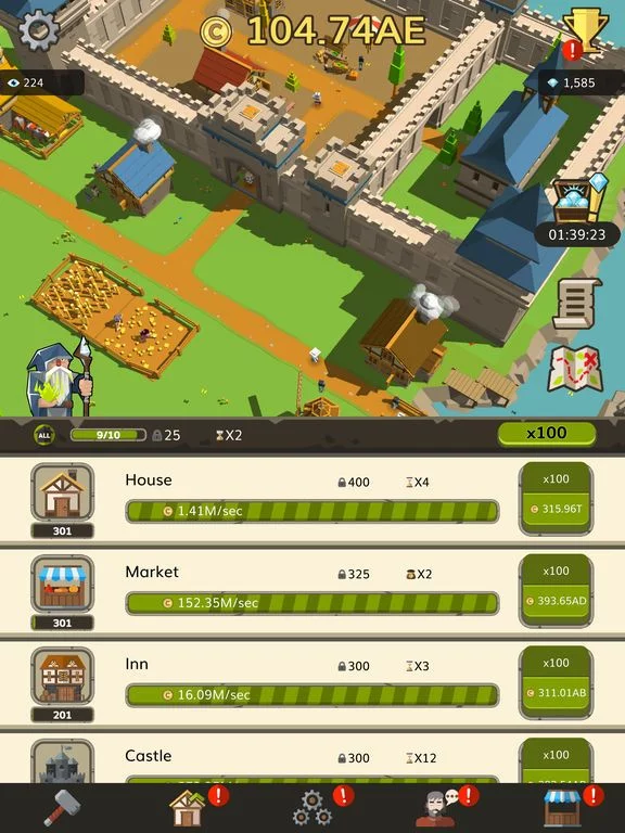 Изображение игры: Idle Medieval Tycoon - Clicker